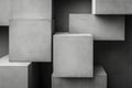 Grey cinder blocks stacked for construction site use Royalty Free Stock Photo