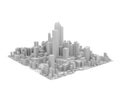 Grey city model Royalty Free Stock Photo