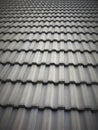 Grey clay tile roof