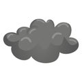 Grey Cloud Dark Cloud Vector Flat Design Illustration