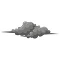 Grey Cloud Dark Cloud Vector Flat Design Illustration