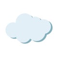 Grey cloud icons on blue sky for design elements, stock vector illustration Royalty Free Stock Photo