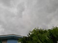 Grey cloud on sky, signal of raining storm Royalty Free Stock Photo