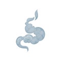 Grey cloud, smoke cigarette effect vector Illustration on a white background Royalty Free Stock Photo