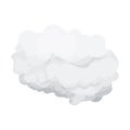 Grey cloud, smoke or fog in cartoon style isolated on white background. Weather element, fluffy bubble. Royalty Free Stock Photo