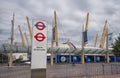 Grey clouds over O2 arena, Greenwich, London.