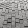 Grey Cobblestone Pavement Texture Background, Large Detailed Vertical Gray Stone Block Paving Perspective, Rough Textured Cobble Royalty Free Stock Photo