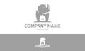 Grey Color Strong Rhino Logo, Icon, Graphic Resource of Real Estate , Home or Building Design