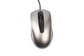 Grey computer mouse isolated over white Royalty Free Stock Photo