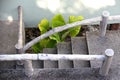 Grey concrete stair