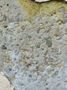 Grey concrete texture with a pebble.