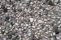 Grey concrete wall with stones background and texture Royalty Free Stock Photo