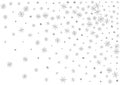 Grey Confetti Background White Vector. Dot Magical Card. Metal Snow Drop. Royalty Free Stock Photo