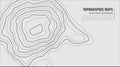 Grey Contours Vector Topography. Royalty Free Stock Photo