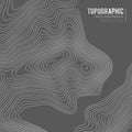 Grey contours vector topography. Geographic mountain topography vector illustration. Topographic pattern texture. Map on