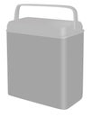 Grey cooler box Royalty Free Stock Photo