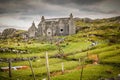 Grey cottage near to Flodbay on the Isle of Harris Royalty Free Stock Photo