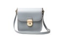 Grey Crossbody Bag On White Background