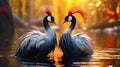 Grey crowned crane are the most beautiful birds in the world, ranked number 7 in natural beauty Royalty Free Stock Photo