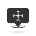 Grey Crusade icon isolated on white background. Vector