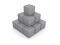 Grey cubes Royalty Free Stock Photo