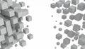 Grey Cubes Abstract 3D Geometric Design Royalty Free Stock Photo