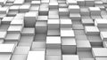 Grey cubes extruded 3D render