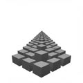 Grey Cubes Pyramid Geometric Pattern Abstract 3D Design Royalty Free Stock Photo