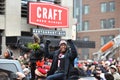 Grey Cup MVP Henry Burris in parade Royalty Free Stock Photo