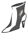 Clipart of a high heel grey shoe vector or color illustration