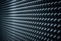 Grey dampening acoustic foam in the vocal recording room Royalty Free Stock Photo