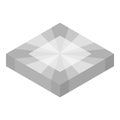 Grey diamond icon, isometric style Royalty Free Stock Photo