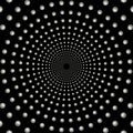 Grey dots on black background. Vector illustration.