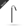 Grey Drinking plastic straw icon isolated on white background. Vector Illustration Royalty Free Stock Photo