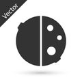 Grey Eclipse of the sun icon isolated on white background. Total sonar eclipse. Vector Illustration Royalty Free Stock Photo