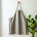 Grey Fabric Apron for Cooking Crafting Royalty Free Stock Photo