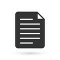 Grey File document icon isolated on white background. Checklist icon. Business concept. Vector