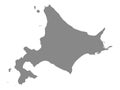 Grey Map of Hokkaido