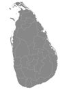 Map of Administrative Division of Sri Lanka