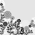 Grey floral patterns