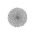 Grey Fluffy Vector Hair Ball Royalty Free Stock Photo