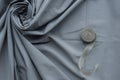 grey folds fabric with cloth Royalty Free Stock Photo