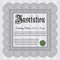 Grey Formal invitation. Modern design. Printer friendly. Vector illustration