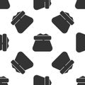 Grey Full sack icon isolated seamless pattern on white background. Vector Royalty Free Stock Photo