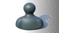 Grey generic user profile icon, account avatar and contact placeholder png transparent image Generative AI