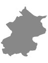 Grey Map of Beijing Municipality