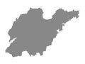 Grey Map of Shandong Province