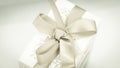 Grey gift box with grey bow for a fun holiday