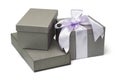 Grey gift boxes