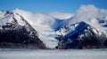 Grey Glacier Ice as seen from Paso John Gardner on the Torres del Paine hike in Patagonia / Chile. Royalty Free Stock Photo